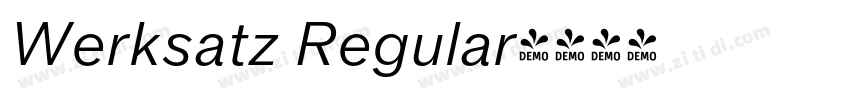 Werksatz Regular字体转换